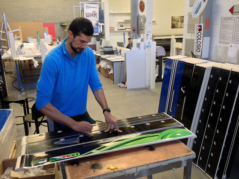 Calcetto lavorazione